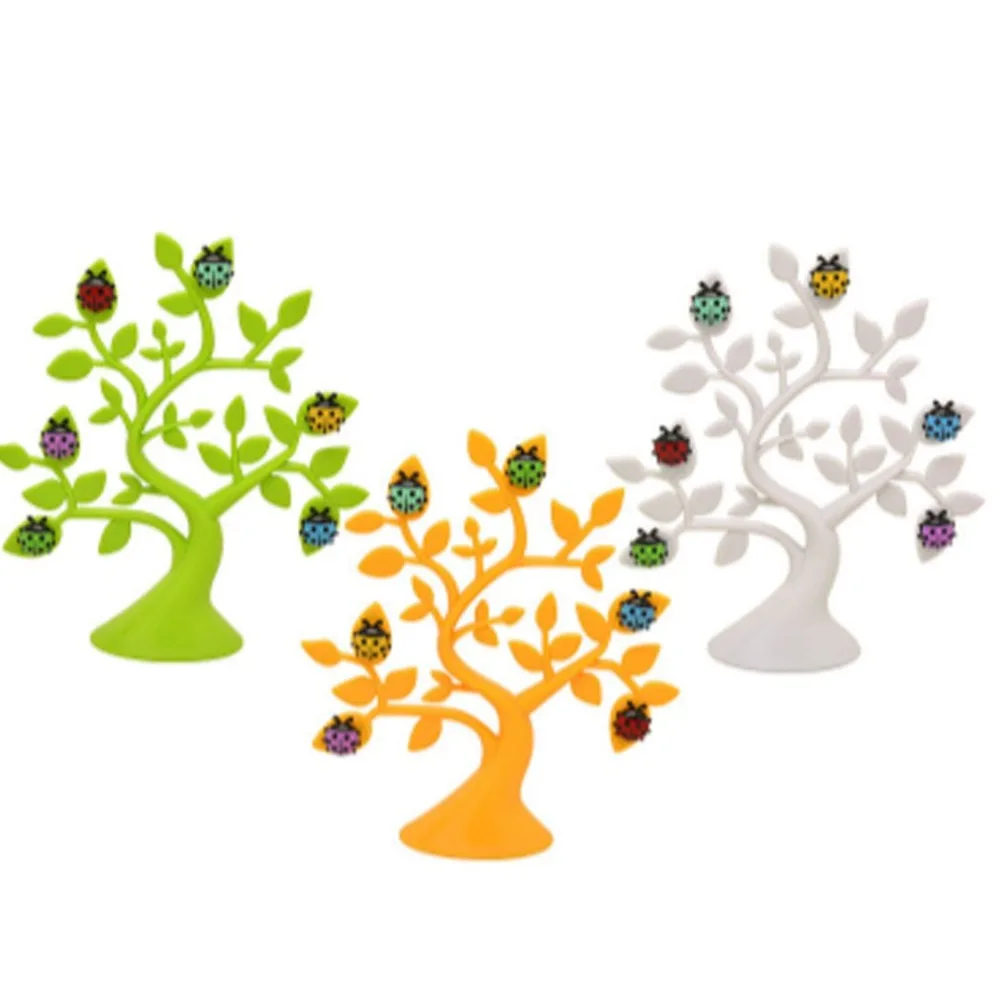 

Cartoon Lucky Tree Desktop Decoration Message Note Clip Family Photo Clip Ladybug Refrigerator Magnetic Sticker Supplies