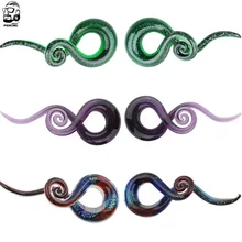 Новое поступление Pyrex стекло ушной Спиральный Конус Калибр 5-12 мм ушной штекер растягивающийся расширитель пирсинг стекло калибр, Ювелирное Украшение для тела Пирсинг