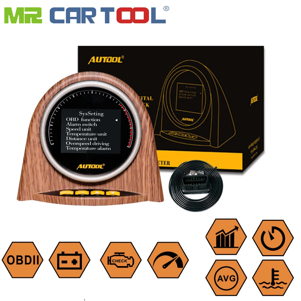 

Mr Cartool X70 HUD Display Car OBD2 ODB 2 Auto Headup Display OBD Automotive Head up Displays Real-time Data Stream