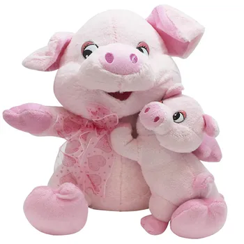 

Plush breast pig with baby