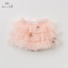 DB10515 dave bella/летние модные шорты с бантом для малышей; Милые штаны для малышей; детская одежда в стиле Лолиты для девочек
