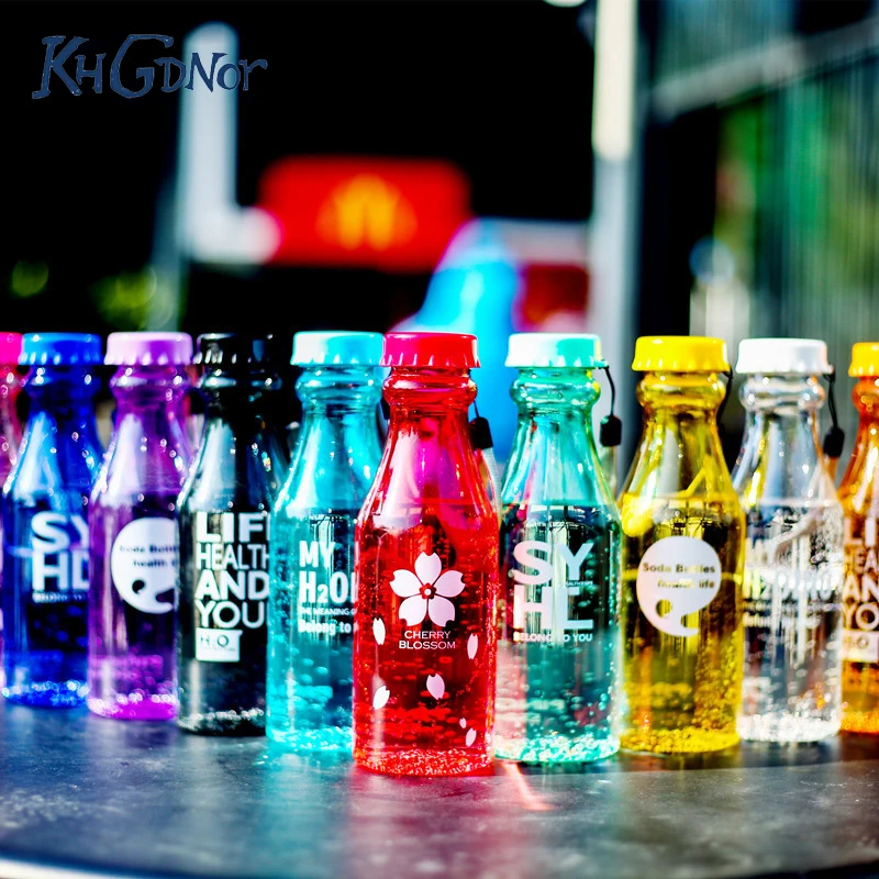 200ml Portable Travel Transparent Plastic Leakproof Drinking Soda Water Bottle