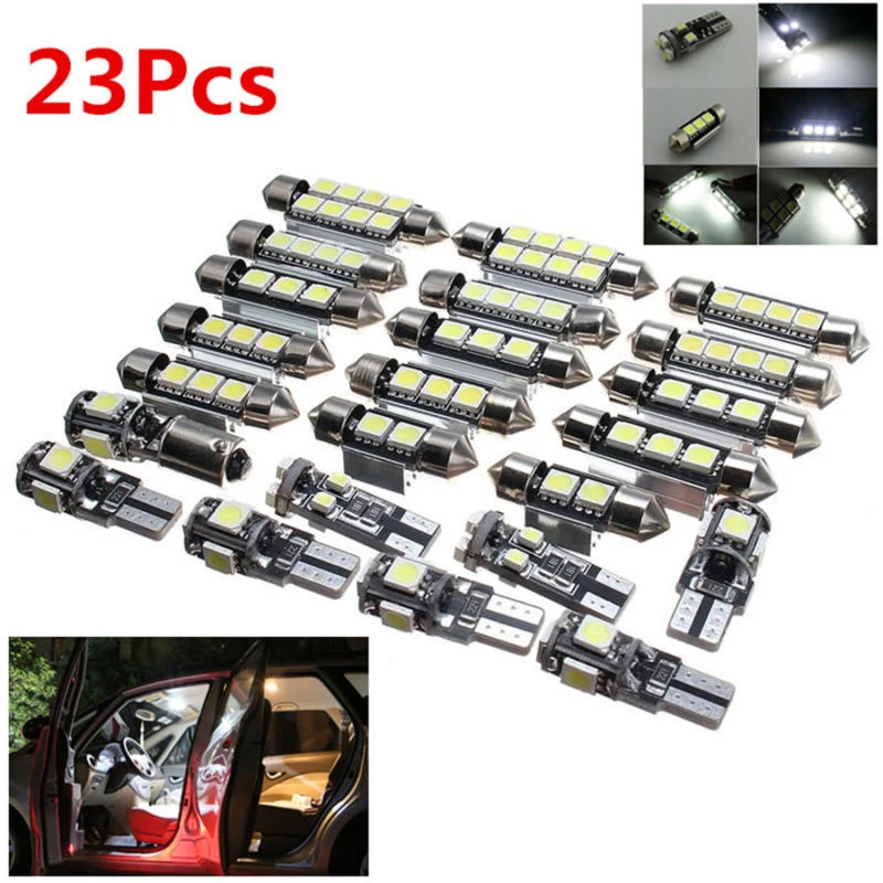 

23×White LED Car Interior Dome Lamp Ceiling Light Kit for BMW X5 E53 2000-2006 glove box light, truck cargo area light etc