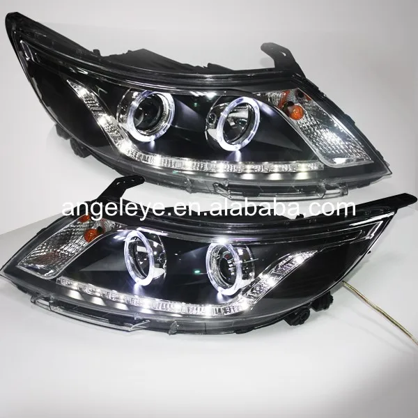 2011 2013 Year for KIA RIO K2 Headlights LED front lights with Angel