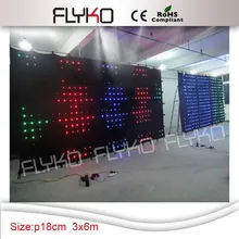 Горячие продажи огнеупорная ткань led видео занавес