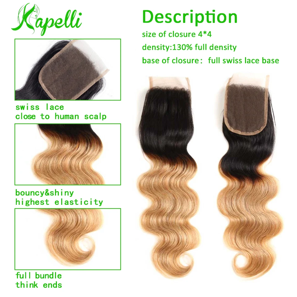 ombre human hair with closure