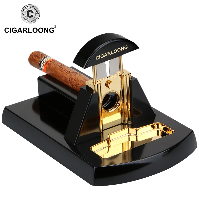 

CIGARLOONG metal stainless steel cigar knife cigar desktop solid wood cigar scissors thicker cigar scissors CH-1031