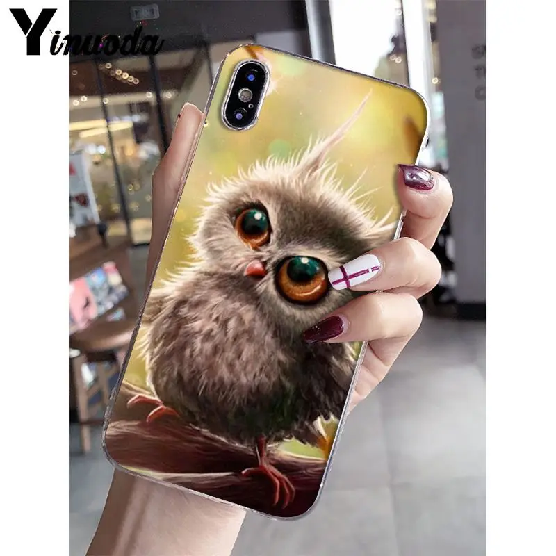 Yinuoda чехол для телефона из ТПУ с изображением Ночной Совы iPhone 6S 6plus 7 7plus 8 8Plus X Xs MAX 5