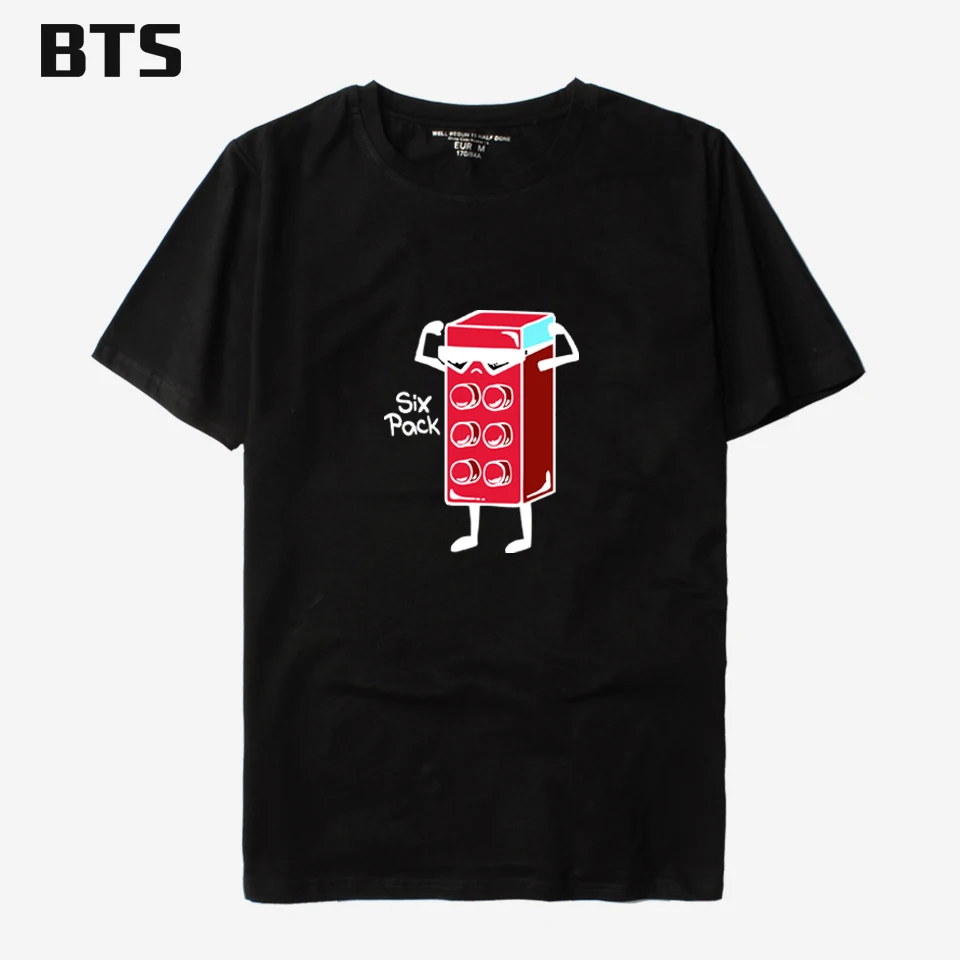 BTS Six Pack font b T shirt b font font b Men b font Cool Hipster