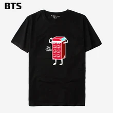 BTS Six Pack T-shirt Men Cool Hipster Brand Printed Anime T Shirt High Quality Breathable Coton Summer Style Tee Shirt Men
