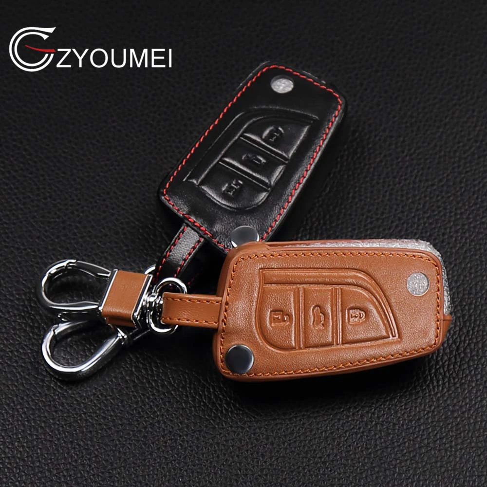 Buy Genuine Leather Car Key Cover key ring holder For