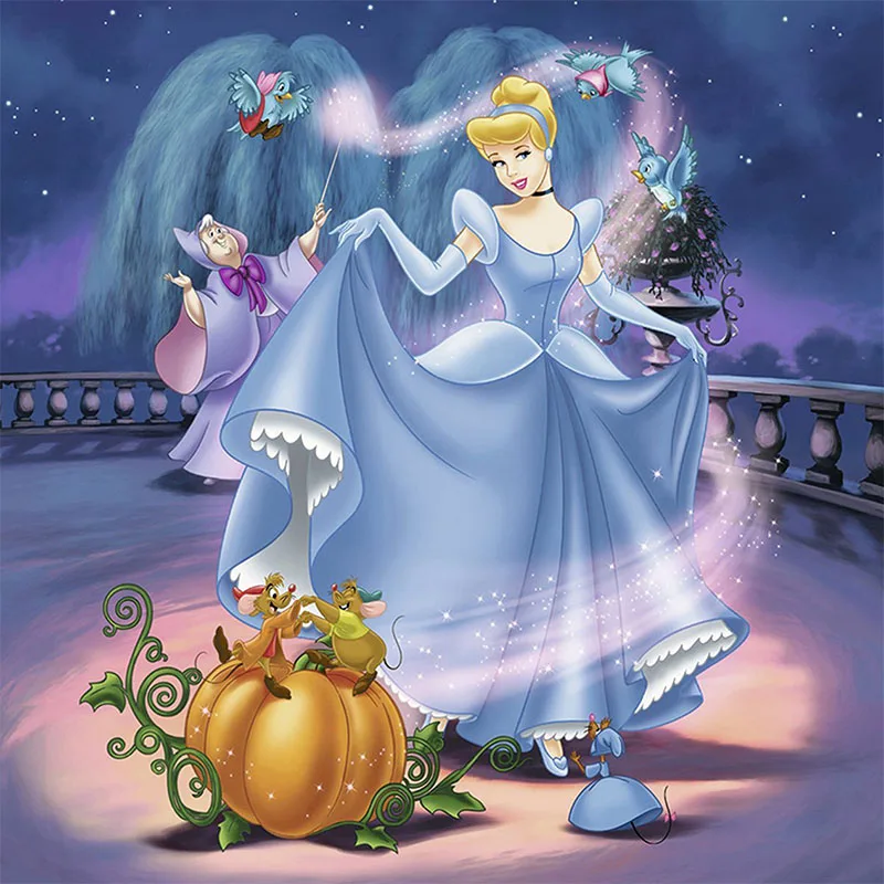 

Cartoon DIY 5D Beauty Princess Diamond Painting Diamond Embroidery Cinderella Fairy Cross Stitch Resin Diamond Mosaic Picture