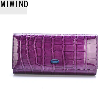 

MIWIND Fashion Women Wallet Genuine Leather Purse Female Long Design 2017 Long Large Capacity Women Wallets Designer TSD1224