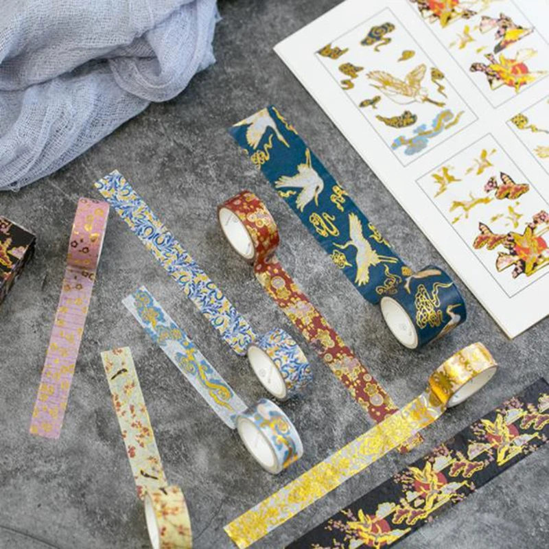 

3 pcs/set Foil Washi Tape Set Japanese Paper DIY Planner Masking Tape Adhesive Tapes Kawaii Stickers Decorative Stationery Tapes