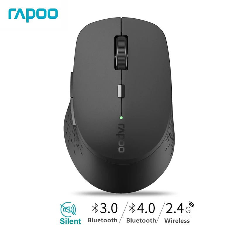 

Rapoo M300 Original Multi-mode Silent Wireless Mouse with 1600DPI Bluetooth 3.0/4.0 RF 2.4GHz for Three Devices Connection