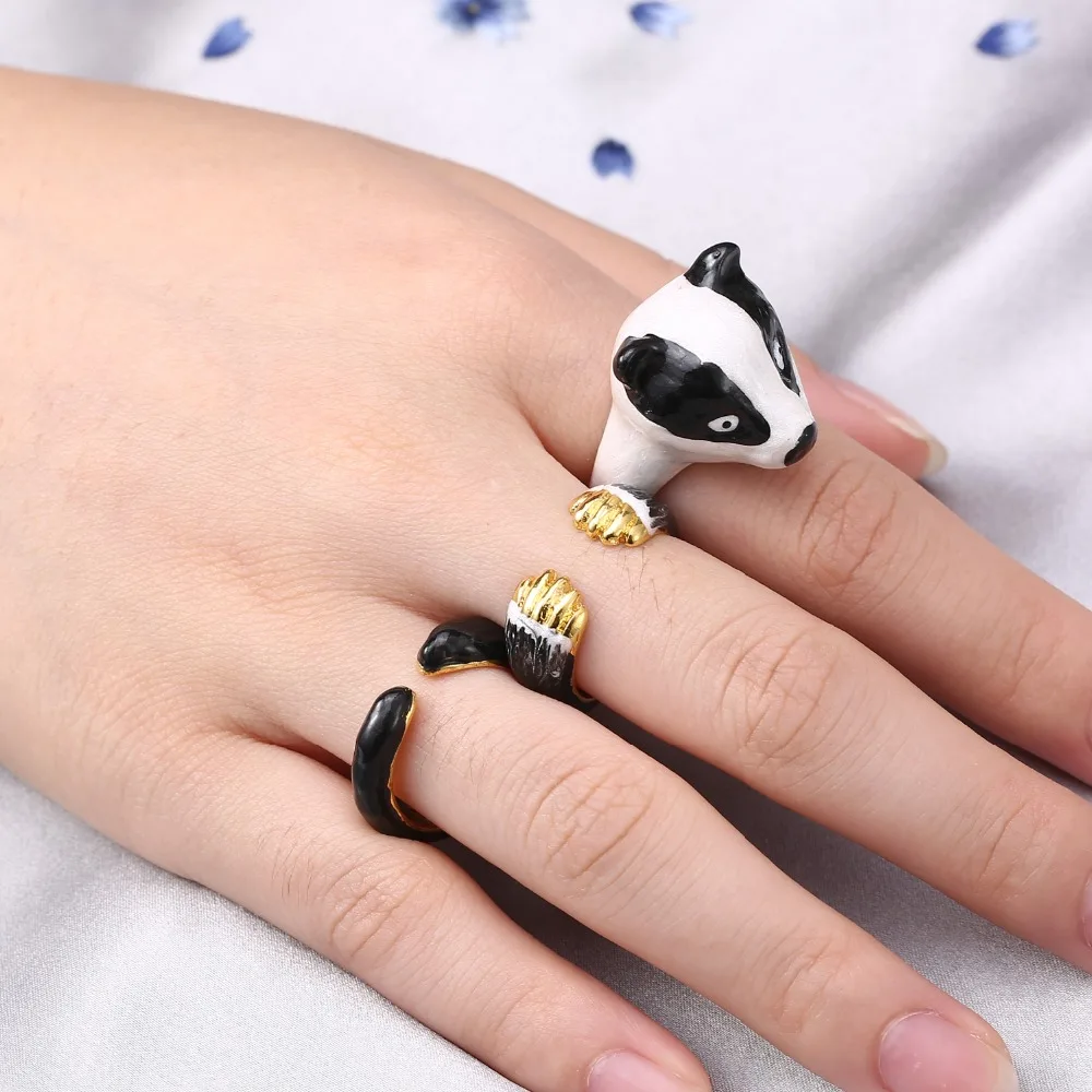 

3pcs/set Fashion Cute Spotted dog Rings Ceramic Ring For women Bride wedding Bands Jewelry accessories
