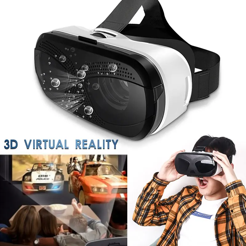 

Home Virtual Reality Glasses Binocular 3D VR Glasses Universal Mobile Phone VR Headset Glasses 1080P Googles for Andriod