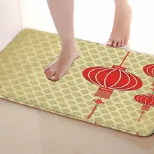 Красный фонарь Стиль Коврик для ванной комнаты, смешной Противоскользящий коврик для ванной, занавески для душа s аксессуары, соответствующие вашей душевой занавеске