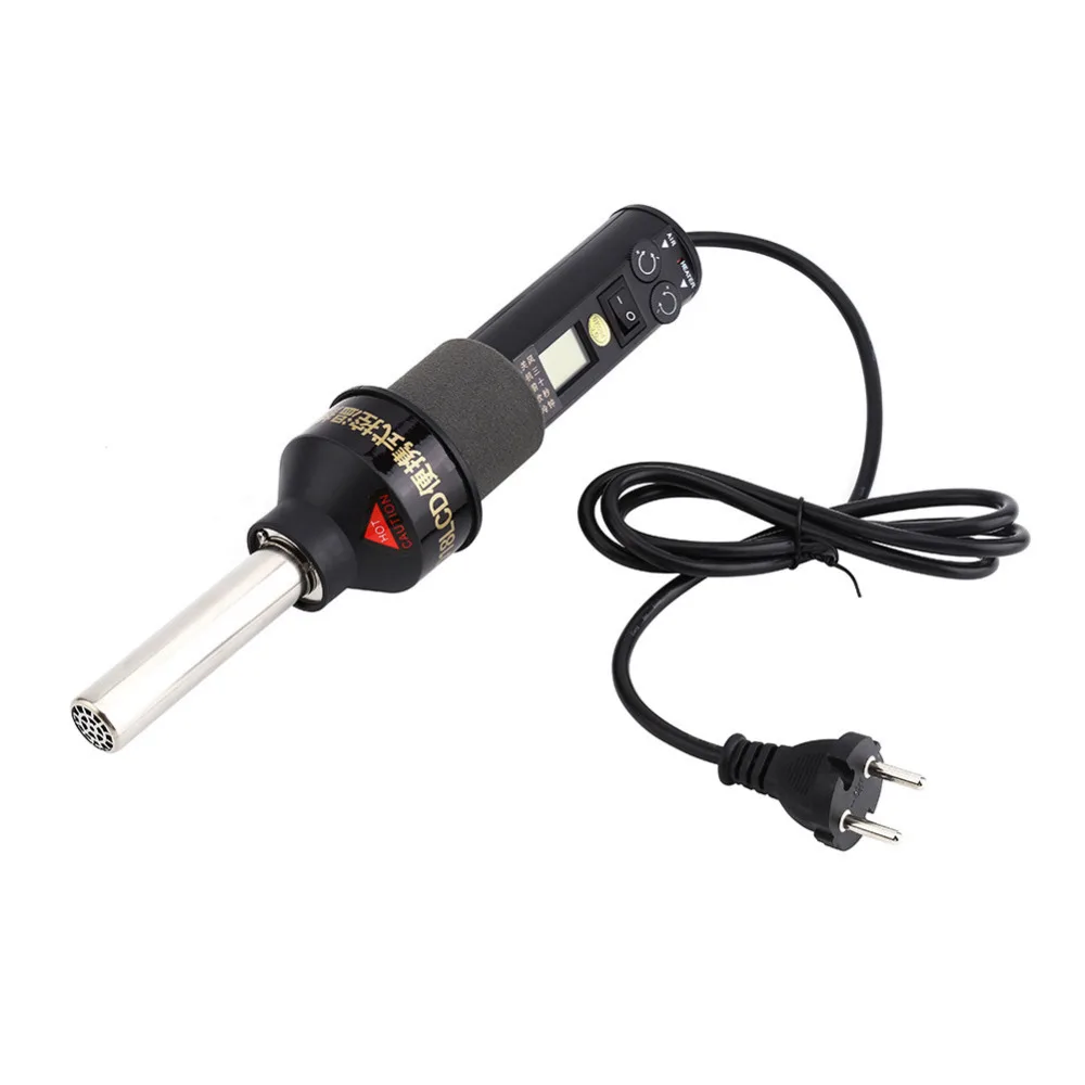 220V 450W 450 Degree LCD Adjustable Electronic Heat Hot Air Gun Desoldering Soldering Station IC SMD BGA + 4 Nozzle 8018LCD