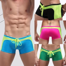 Мужские купальные трусы-боксеры, мужские плавки, сексуальные шорты, боксеры, спортивный костюм для мужчин, пляжный купальник с низкой талией