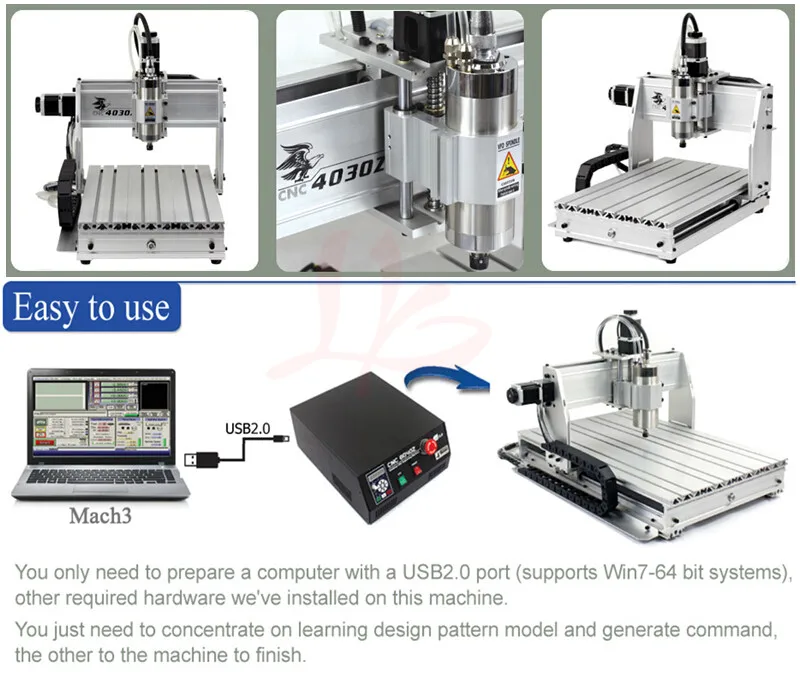 Гравировальный станок с ЧПУ 4030Z-USB 4 оси 800 Вт с mach3 дистанционное управление для автомобиля проверки usb порт фрезерный станок с ЧПУ