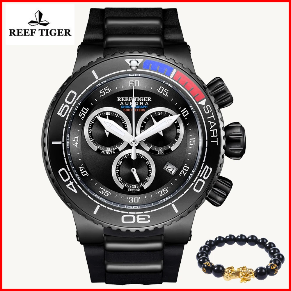 

2019 New Reef Tiger/RT Top Brand Luxury Sport Watch Reloj Hombre Men Waterproof Watches Rubber Strap Quartz Relogio Masculino