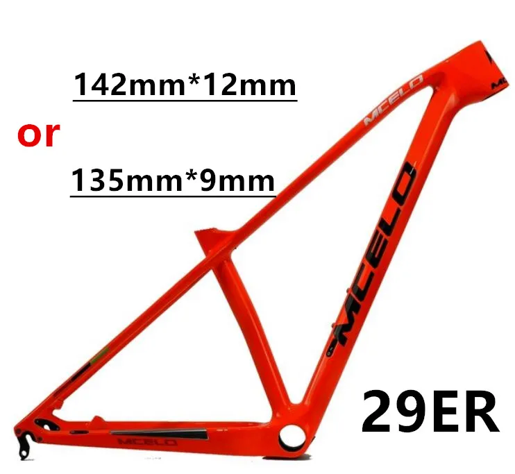 

carbon mtb frame 29er 142*12mm thru axle &135*9mm QR bicycle frame mountain bicycle carbon frameset