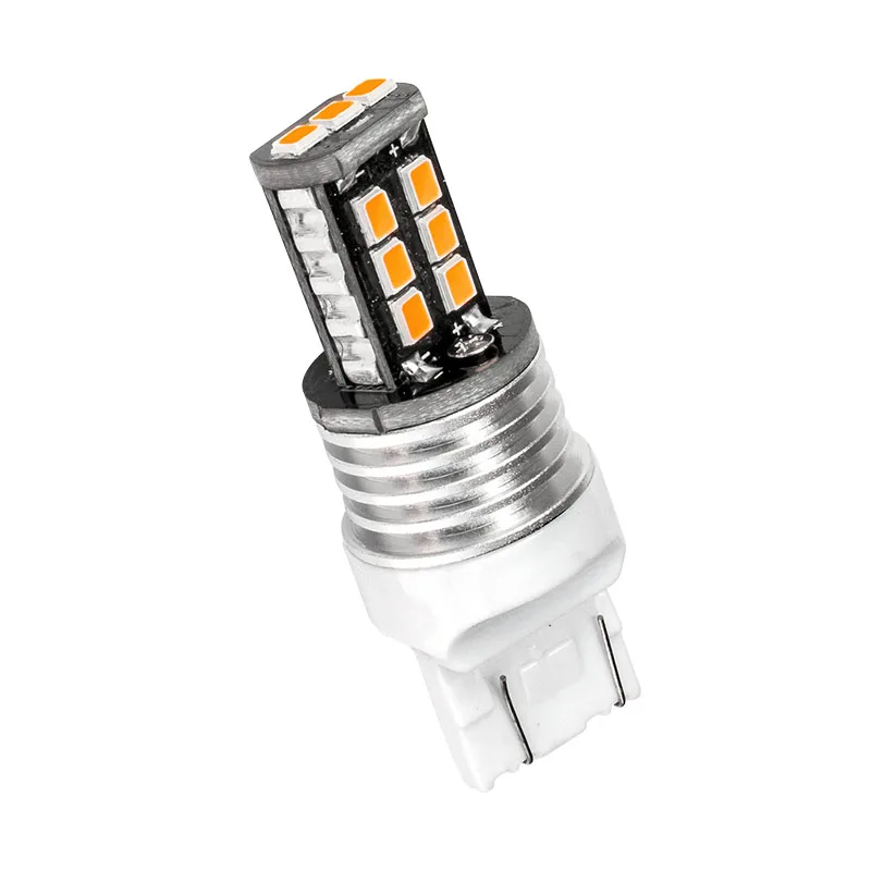 Супер яркий T20 7443 W21/5 Вт 7440 W21W 15 SMD 2835 Светодиодный автоматический стоп-сигнал противотуманные лампы Автомобильные фары дневного света Белый Красный Янтарный 12V