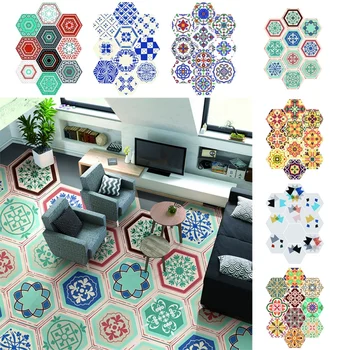 

Cute Geometric Hexagonal 3D Stickers Wall Stickers Wallpaper Angle Plastic Decal Mosaic Room Home Decoration 10PCS