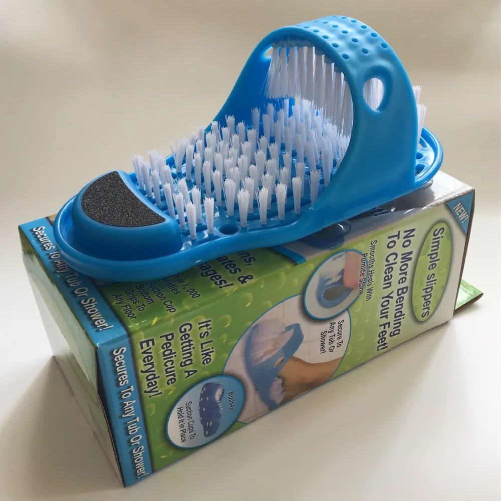 Plastic Bath Shower Feet Massage Brush Slippers Shoes Foot Scrubber Brushes SPA Skin Remove Dead Care Tool | Дом и сад