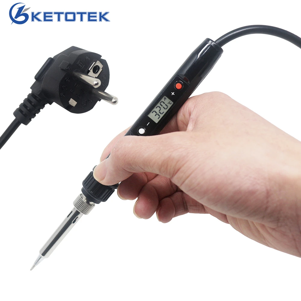 

220V 80W Electric Soldering Iron Adjustable Temperature Welding Solder Iron Internal Heating Electronic Repair Tools EU Plug