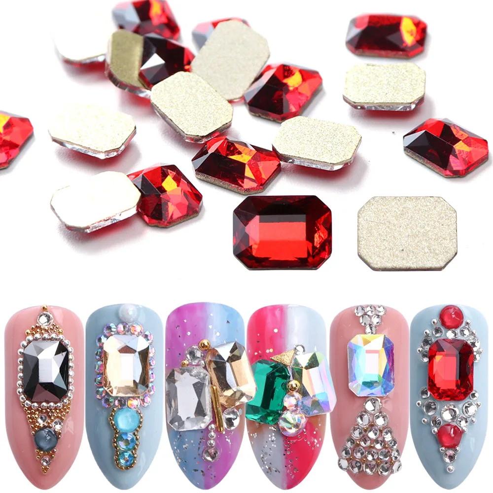 

10pcs 3D Crystal Nail Art Decorations Rhinestones AB Charming Shinny Glass Stones Manicure Design for Nails Accessoires TR714