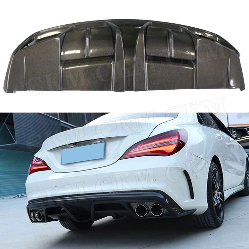 Carbon Fiber Rear Lip Diffuser For Mercedes Benz CLA Class W117 CLA180 CLA200 CLA250 CLA260 CLA45 2013- FRP Rear Bumper