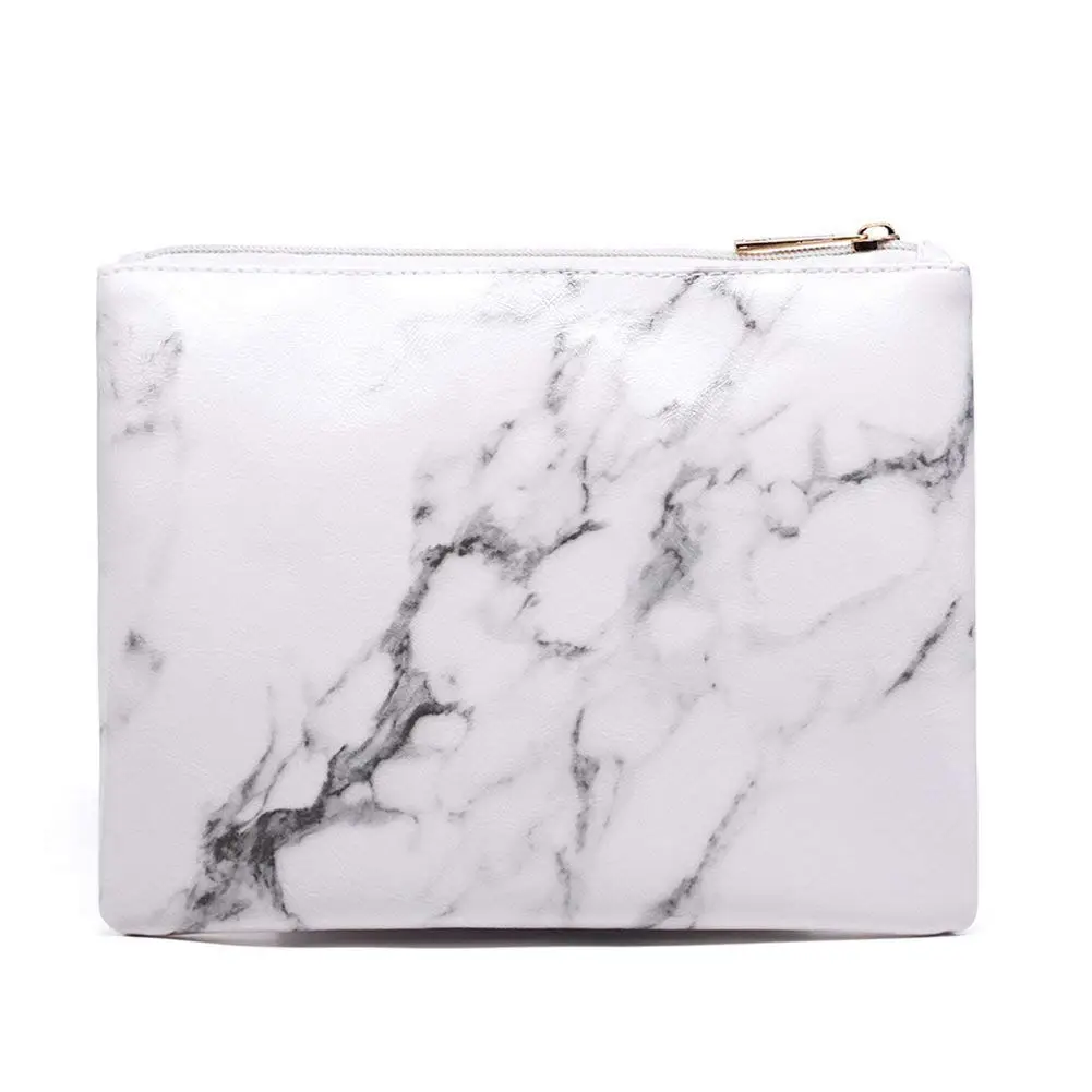 

Cosmetic Bag Makeup Brushes Organizer Bag Portable Cosmetic Pouch Travel PU Handbag with Zipper Pencil Storage Case for Women