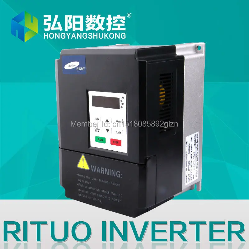 

RITUO 2.2KW VFD frequency inverter of 220v 2.2kw VFD Variable Frequency inverter