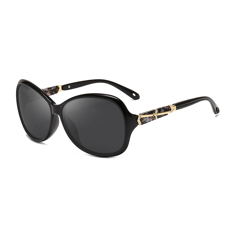Pro Acme, роскошные дизайнерские солнцезащитные очки для женщин, поляризационные, большая оправа, женские солнцезащитные очки, оттенки для женщин, gafas de sol muje PC1215 - Цвет линз: C1 Black gray