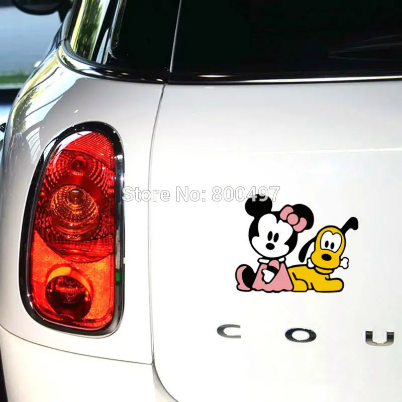 20 x New Design Funny Mickey and Dog Creative Auto Decal Cartoon Car