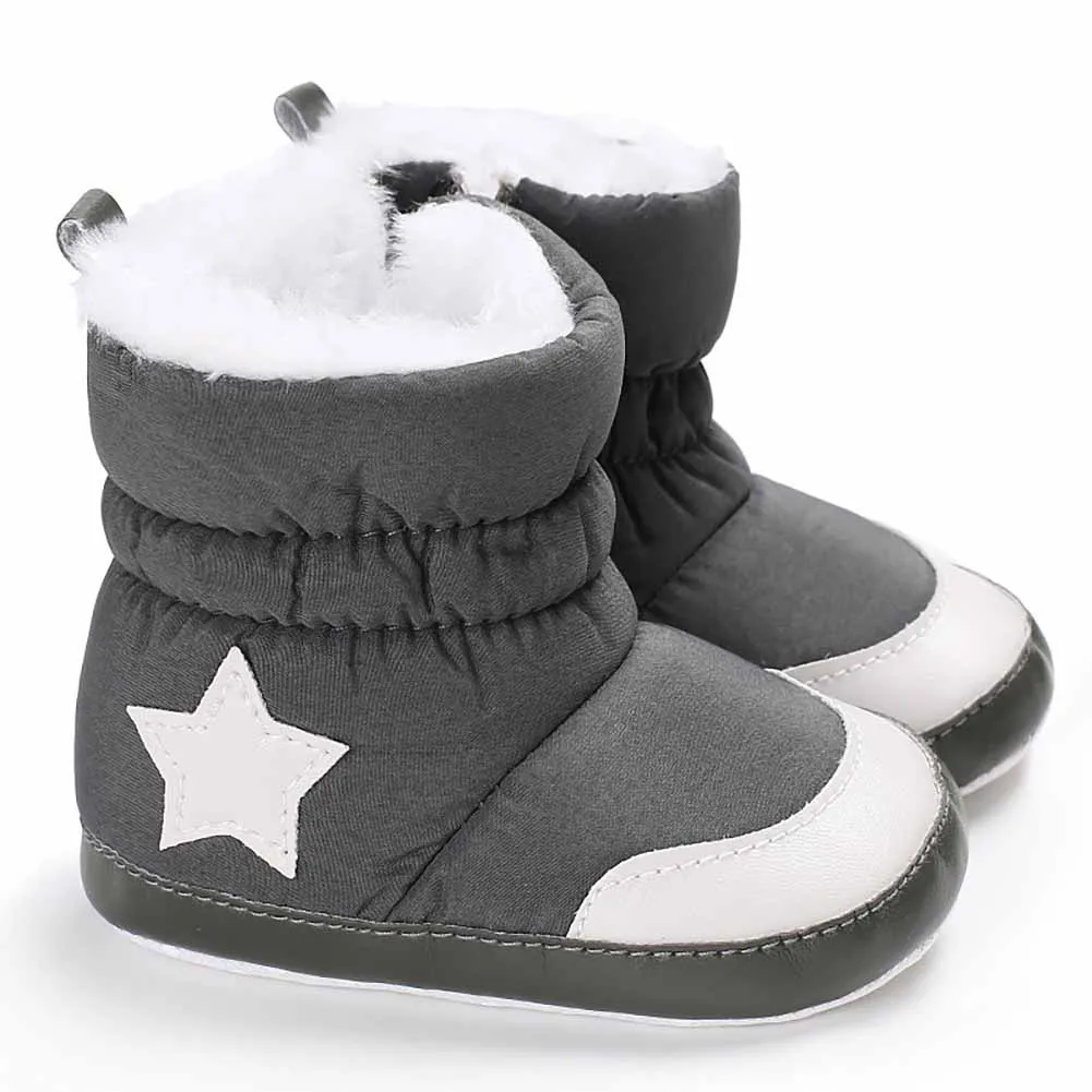 Теплые детские зимние сапоги для мальчиков и девочек, детская зимняя обувь, Нескользящие сапоги