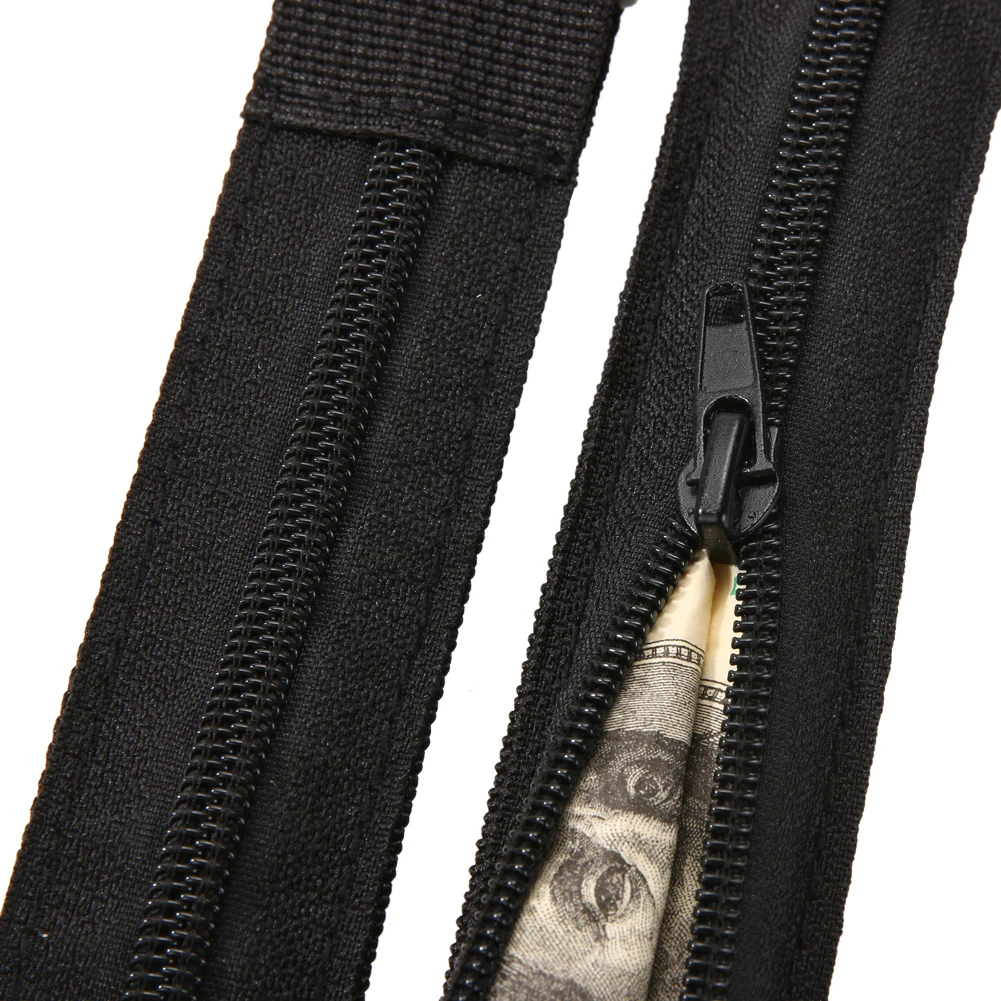 Многофункциональный секретный Карманный ремень деньги защита безопасности карман на молнии Открытый путешествия аварийный пояс для галстука инструмент