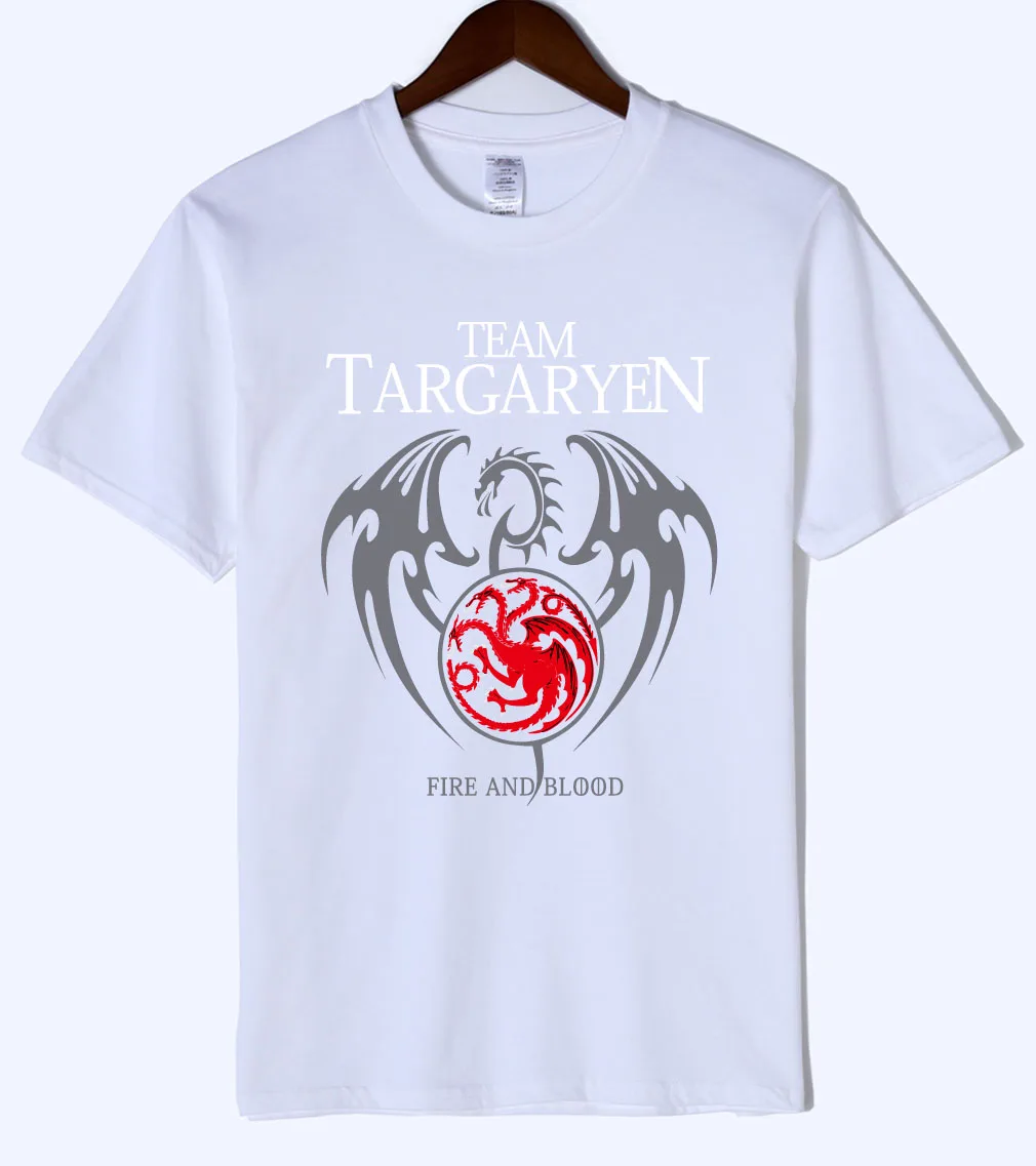 2019 Summer Men Short Sleeve t-shirt 100% Cotton Male tshirt Game of Thrones Targaryen fire& blood men t-shirt extended clothing 2019 Summer Men Short Sleeve t-shirt 100% Cotton Male tshirt Game of Thrones Targaryen fire& blood men t-shirt extended clothing