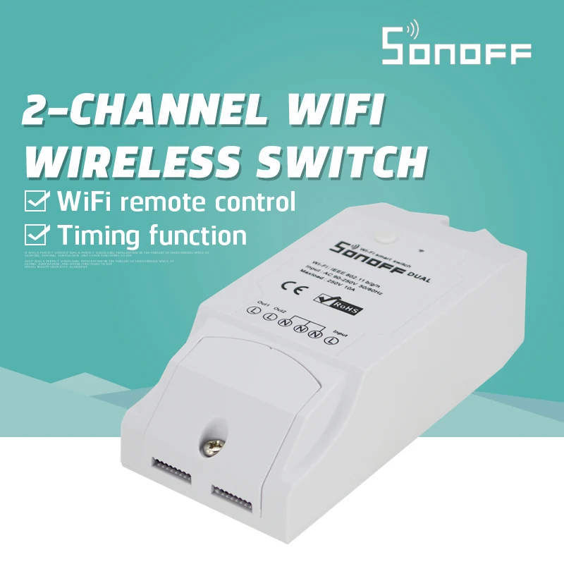 New Sonoff Itead Dual Wifi Wireless Smart Swtich Module