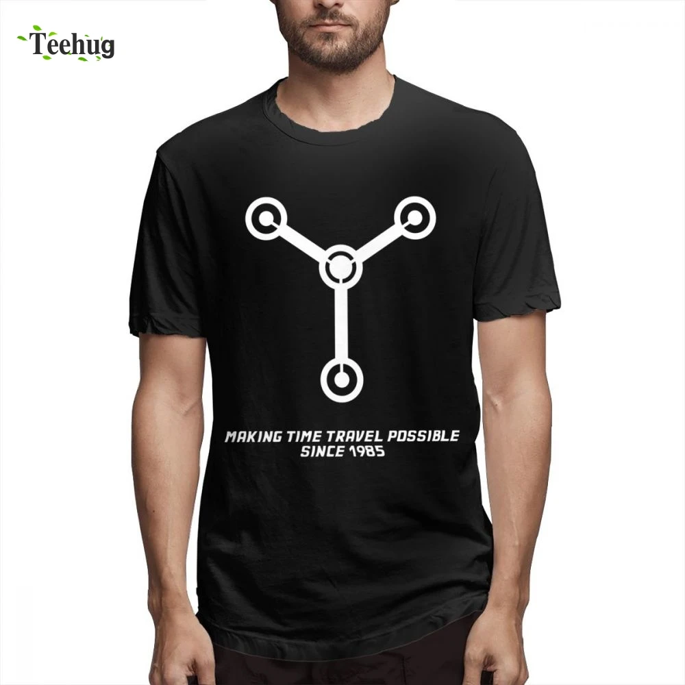 Movies 1980s Back To The Future Delorean Top Tees New Custom Male Funny Summer Pure Cotton T Shirt For Man | Мужская одежда