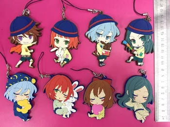 

8pcs/lot Meiji Tokyo Renka Original Japanese anime figure rubber Silicone mobile phone charms/key chain/strap