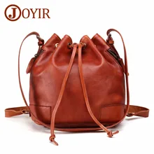 JOYIR Women Genuine Leather Bucket Bag Handbag Vintage Fashion Tassel Drawstring Shoulder Bag Messenger Crossbody Bags Daypack цена JOYIR Women Genuine Leather Bucket Bag Handbag Vintage Fashion Tassel Drawstring Shoulder Bag Messenger Crossbody Bags Daypack цены онлайн