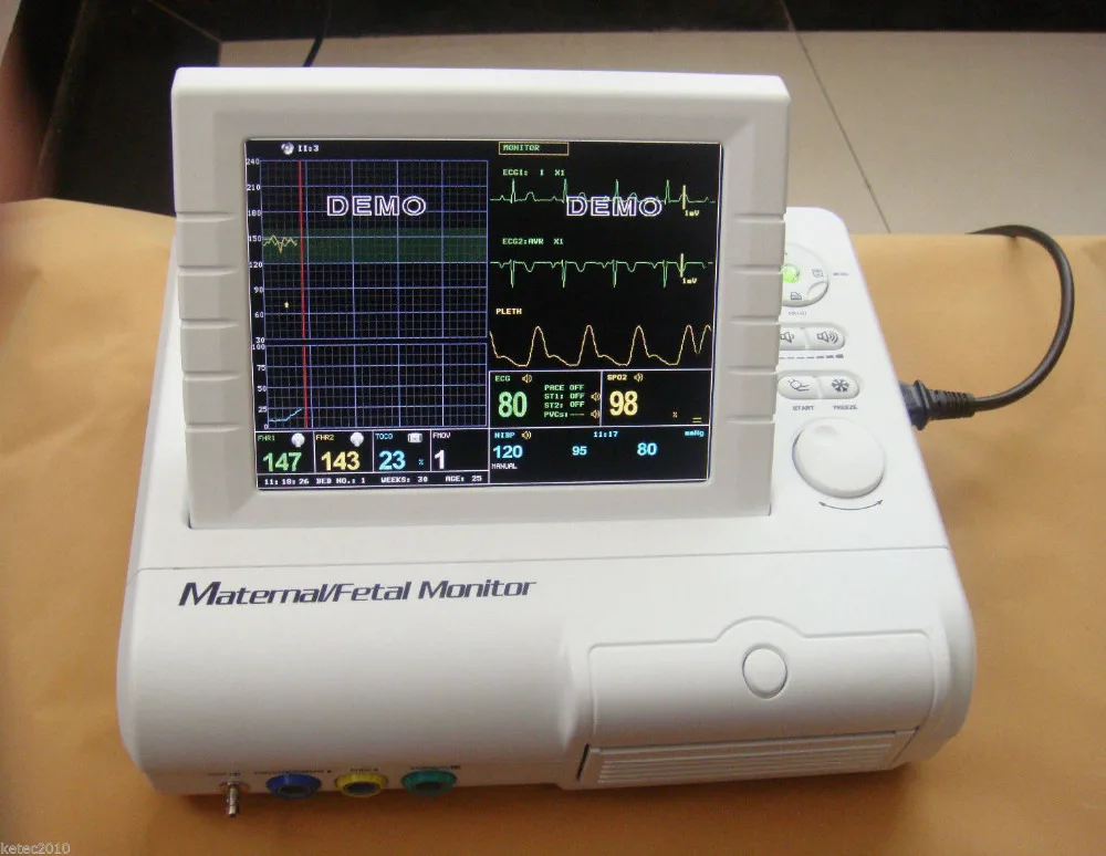 CONTEC материнский/фетальный монитор пациента FHR+ TOCO+ ECG+ NIBP+ SPO2 CMS800F 8," цветной TFT