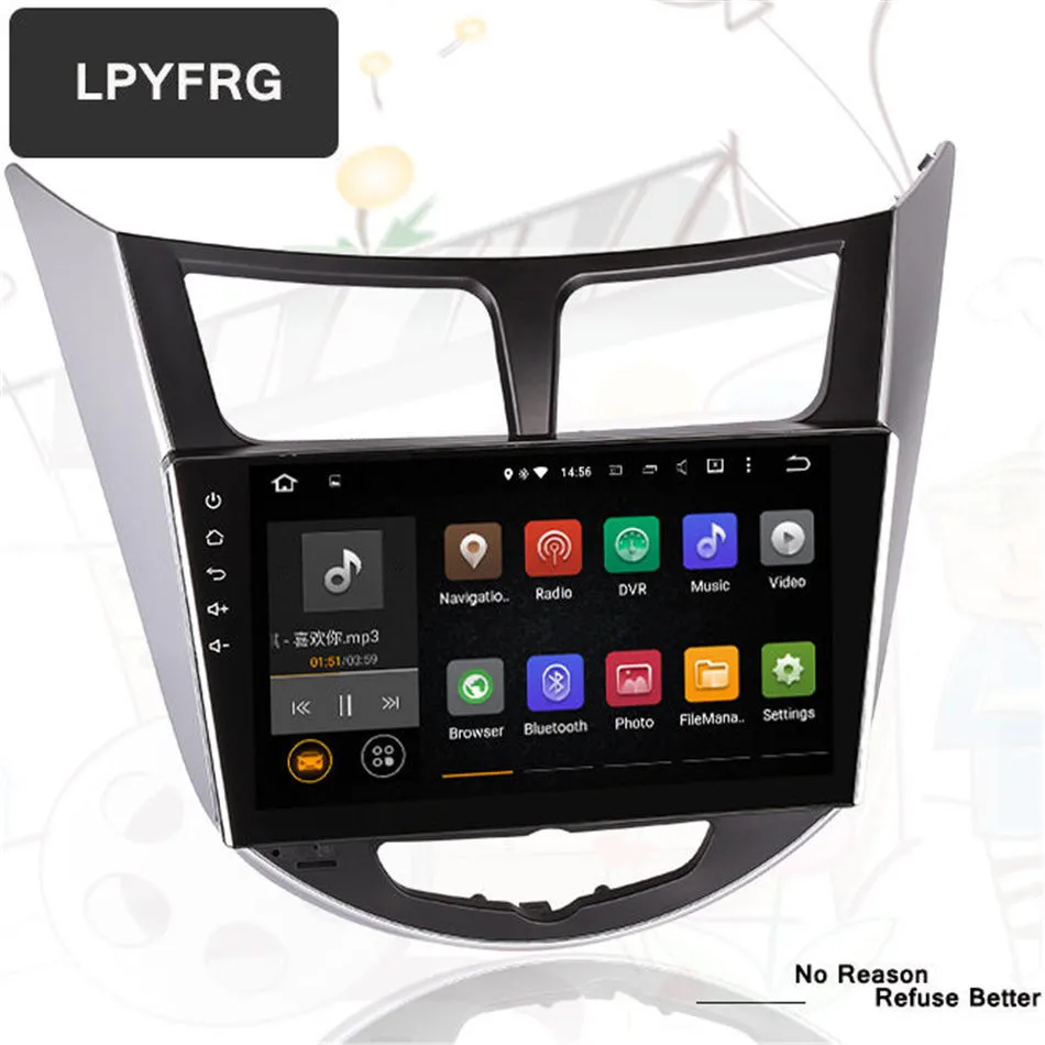 Best 9" Android 9.0 4GB car dvd dvd for Hyundai Solaris accent Verna i25 gps navigation car radio player car stereo multimedia player 3