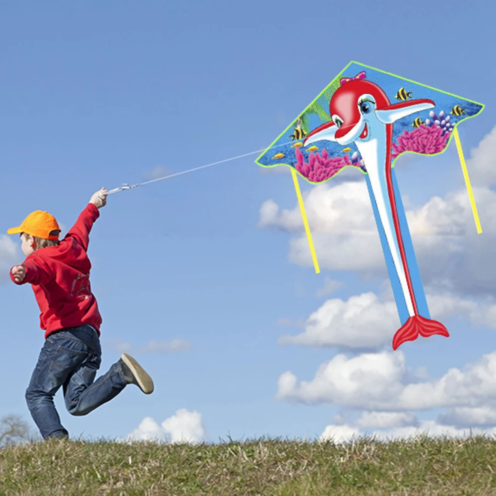 

112 x 52cm Colorful Single Line Cartoon Kite for Kids and Adults Outdoor Beach Flying Kite with 50M String
