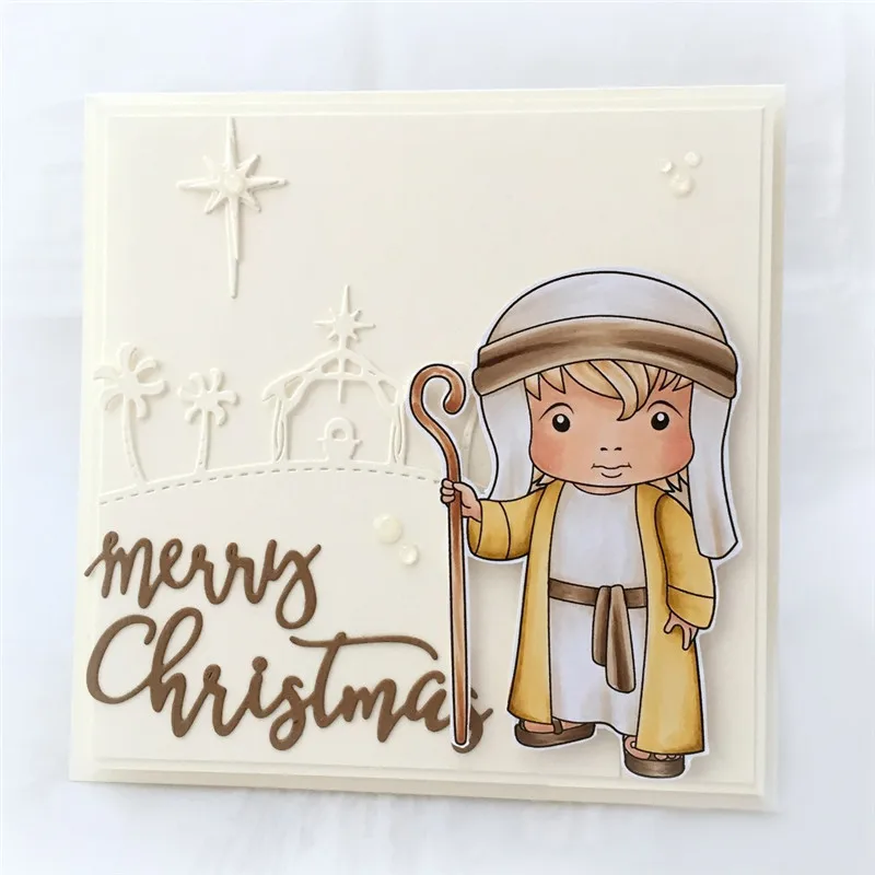 

Naifumodo Manger Border Metal Cutting Dies Christmas Dies for Scrapbooking Craft Die New Embossing Stencil Card Decoration New