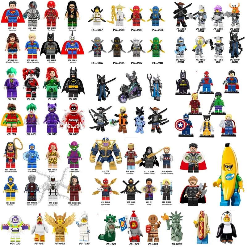 

HOT brick Figures Building Blocks 14 Sets Marvel Superheros Ninjago Motorcycle Star Wars Compatible With LegoINGly KIDS TOYS 21