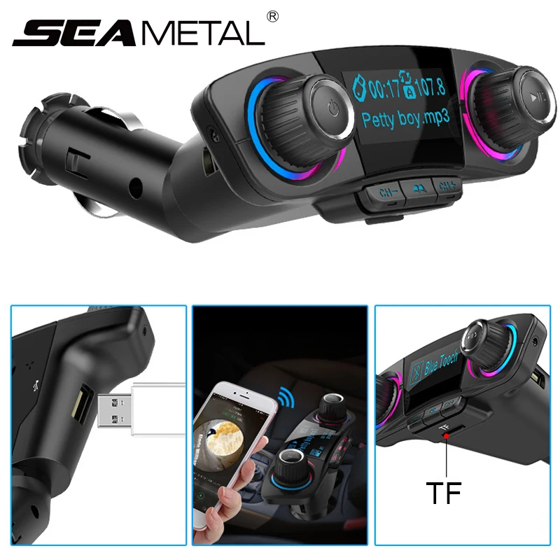 

Audio Car MP3 Player USB Modulator Bluetooth FM Transmitter LED Dual USB Mobile Phone Handsfree Display Charger Wireless Music